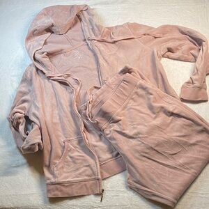 New York & Company Dusty Pink Hooded Lounge Set